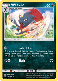 Burning Shadows 086/147 Weavile