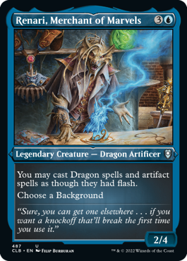 Battle for Baldur's Gate 487 Renari, Merchant of Marvels (Etched Foil)