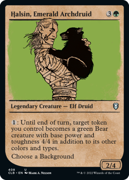 Battle for Baldur's Gate 408 Halsin, Emerald Archdruid (Rulebook) (Foil)
