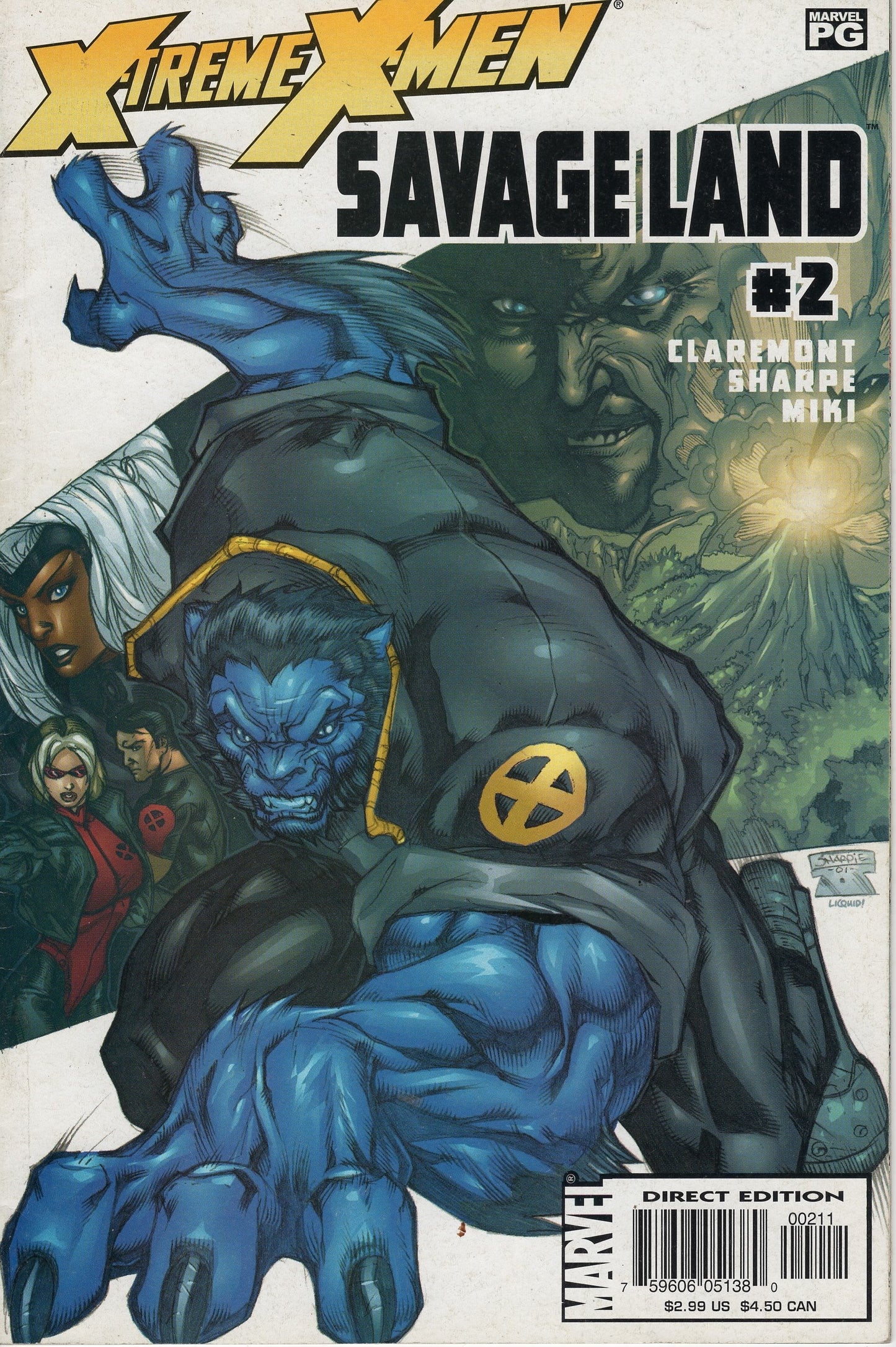 X-treme X-men Savage Land #2 Marvel Comics