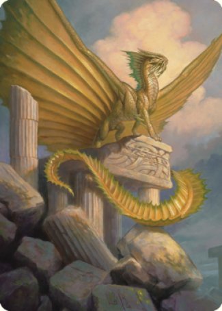 Battle for Baldurs Gate Art Series 05/81 Ancient Gold Dragon -Todd Lockwood