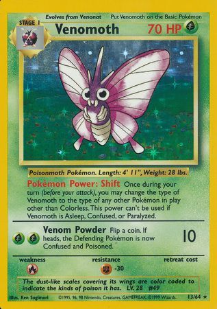 Jungle 13/64 Venomoth (Holo)