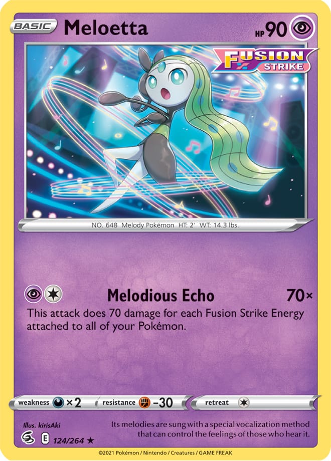 Fusion Strike 124/264 Meloetta (Reverse Holo)