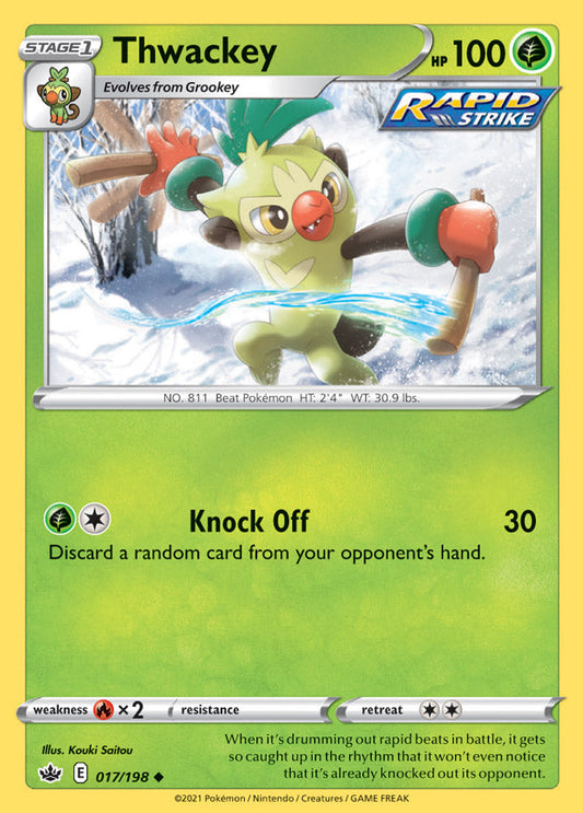 Chilling Reign 017/198 Thwackey (Reverse Holo)