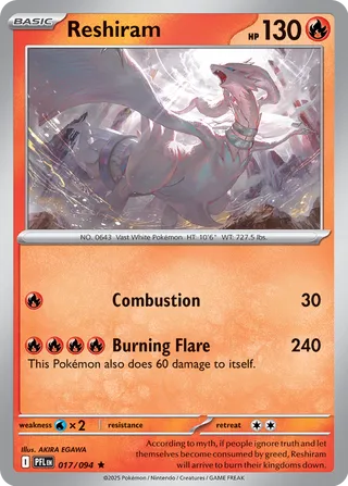 Phantasmal Flames 017/094 Reshiram (Holo)