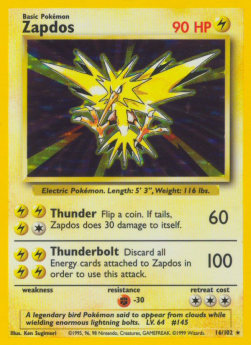 Base Set 016/102 Zapdos (Holo)
