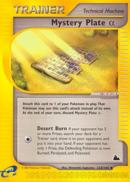 Skyridge 133/144 Mystery Plate Alpha (Reverse Holo)