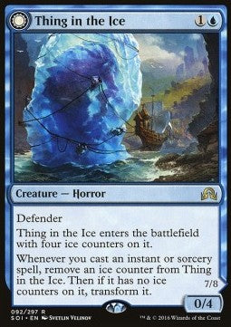 Shadows Over Innistrad 092/297 Thing in the Ice//Awoken Horror (Foil)