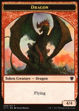 Dragon 006/011 Gold 010/011 Commander 2017 Token