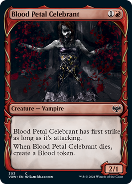 Innistrad: Crimson Vow 303 Blood Petal Celebrant (Fang Frame)(Foil)