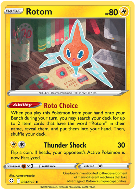 Shining Fates 034/072 Rotom (Reverse Holo)
