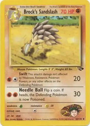 Gym Challenge 036/132 Brock's Sandslash