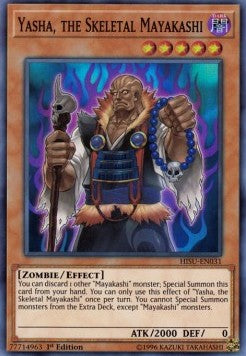 Yasha, The Skeletal Mayakashi (Super Rare)(HISU-EN031)
