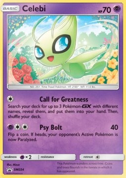 Sun & Moon Promo SM224 Celebi (Cosmos Holo)