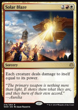War of the Spark 216/264 Solar Blaze (Silver Stamped)