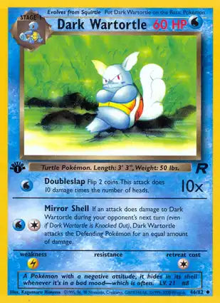 Team Rocket 46/82 Dark Wartortle (First Edition)