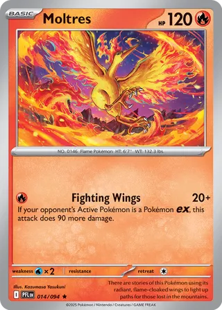 Phantasmal Flames 014/094 Moltres (Reverse Holo)