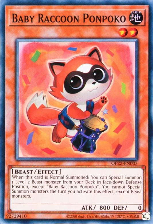 Baby Raccoon Ponpoko (Super Rare)(OP22-EN005)