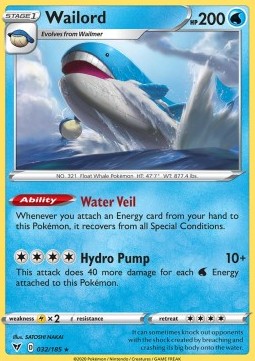 Vivid Voltage 032/185 Wailord (Reverse Holo)