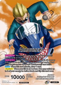Announcer/Announcer, the Pro Commentator Returns! (Foil)(P-269PR) Dragon Ball Super