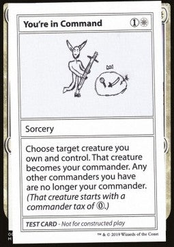 MTG Mystery Booster Playtest Card You're in Command