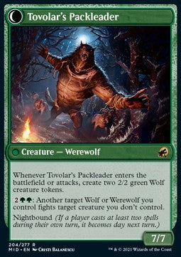 Innistrad: Midnight Hunt 204/277 Tovolar's Huntmaster//Tovolar's Packleader