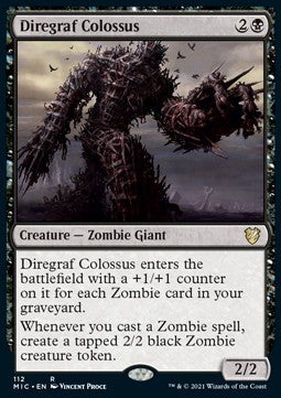 Innistrad Midnight Hunt Commander 112 Diregraf Colossus