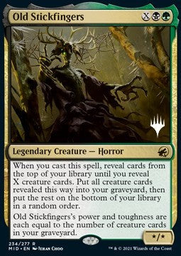 Innistrad: Midnight Hunt 234/277 Old Stickfingers (Silver Stamped)