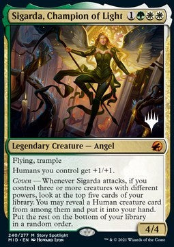 Innistrad: Midnight Hunt 240/277 Sigarda, Champion of Light (Silver Stamped Foil)