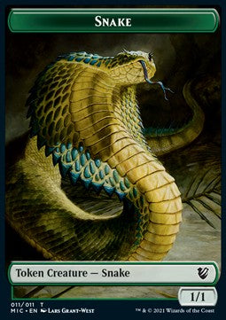 Snake 011/011 Spirit 002/019 Innistrad Midnight Hunt Commander Token