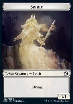 Snake 011/011 Spirit 002/019 Innistrad Midnight Hunt Commander Token