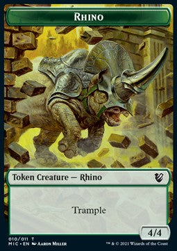 Rhino 010/011 Wolf 013/019 Innistrad Midnight Hunt Commander Token