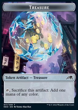 Smoke Blessing 006/012 Treasure 017/019 Kamigawa Neon Dynasty Commander Token