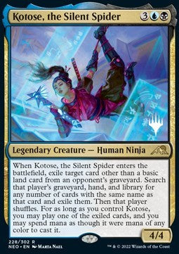 Kamigawa: Neon Dynasty 228/302 Kotose, the Silent Spider (Silver Stamped)