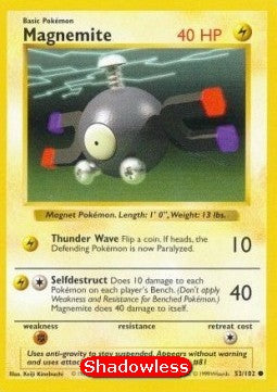 Base Set 053/102 Magnemite (Shadowless)