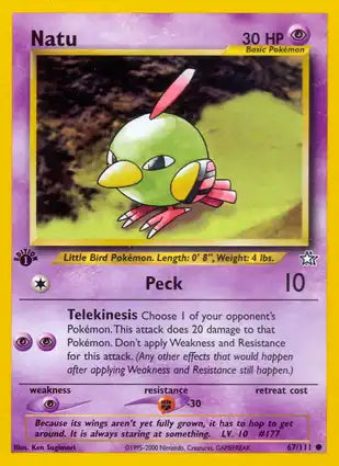 Neo Genesis 067/111 Natu (First Edition)