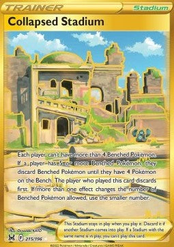 Lost Origin 215/196 Collapsed Stadium (Gold Foil)