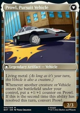 Transformers 001/015 Prowl, Stoic Strategist//Prowl, Pursuit Vehicle (Foil)