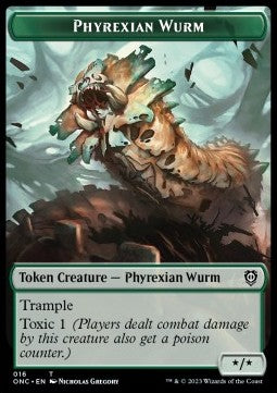 Phyrexian Wurm 016 Phyrexian Insect 015 Phyrexia All Will Be One Token
