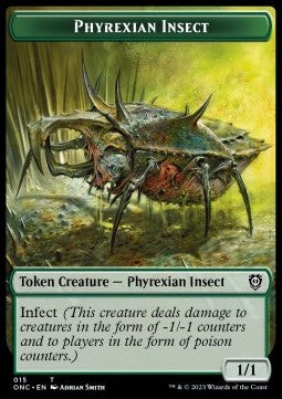 Phyrexian Wurm 016 Phyrexian Insect 015 Phyrexia All Will Be One Token