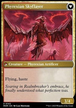 March of the Machine 0143 Harried Artisan//Phyrexian Skyflayer