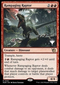 March of the Machine 0160 Rampaging Raptor (Silver Stamped)
