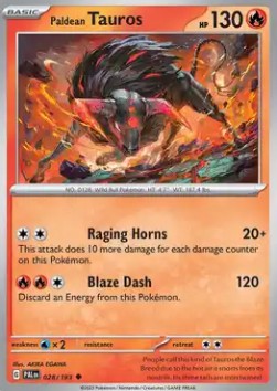 Paldea Evolved 028/193 Paldean Tauros (Reverse Holo)