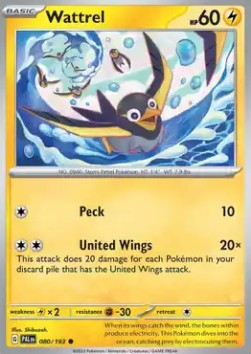 Paldea Evolved 080/193 Wattrel (Reverse Holo)