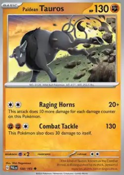 Paldea Evolved 108/193 Paldean Tauros (Reverse Holo)