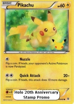 Generations 26/83 Pikachu (20th Anniversary Holo)