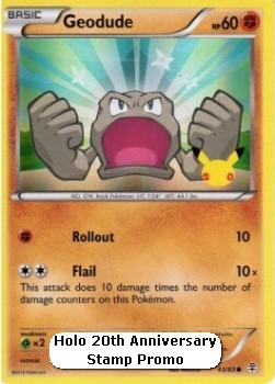 Generations 43/83 Geodude (20th Anniversary Holo)