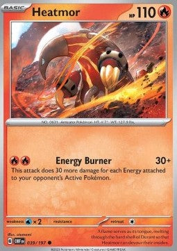 Obsidian Flames 039/197 Heatmor (Reverse Holo)