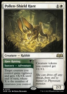 Wilds of Eldraine 0233 Pollen-Shield Hare//Hare Raising