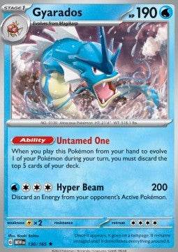 Pokemon 151 130/165 Gyarados (Holo)
